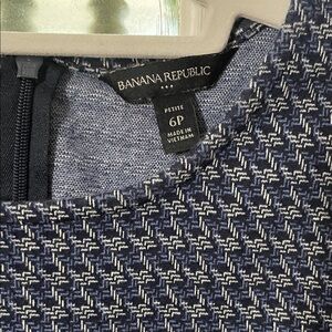 Banana Republic Navy Patterned Mini Dress Great for Fall